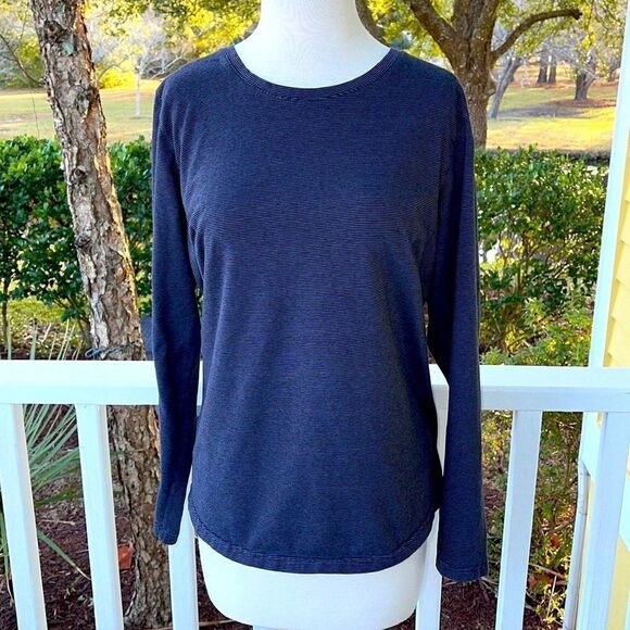 Iridium Striped Long Sleeve Crew Tee - Picture 1 of 6